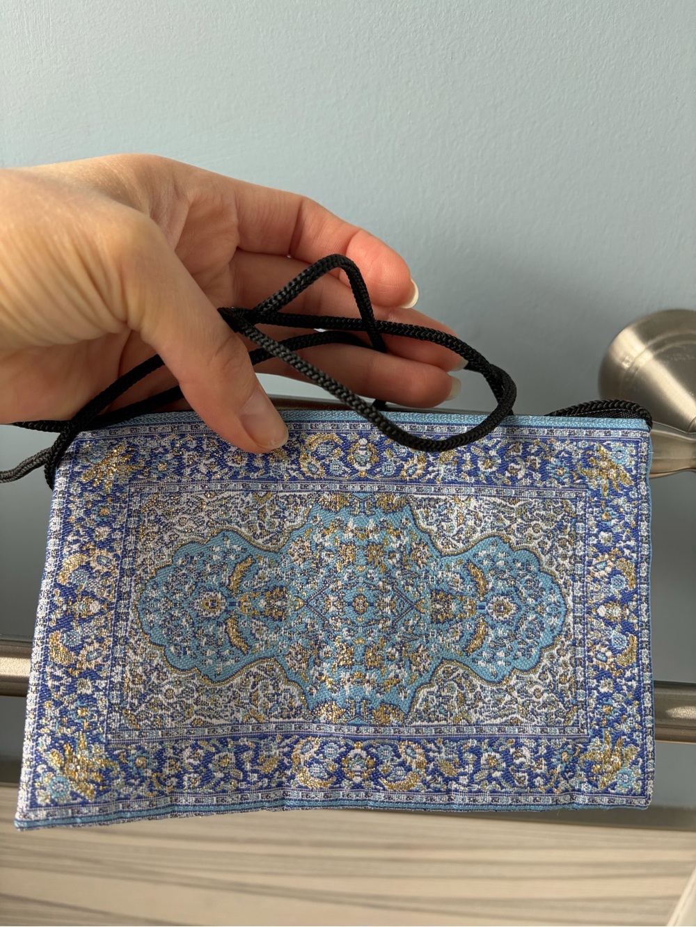 Blue Embroidered Patterned Women’s Crossbody Bag